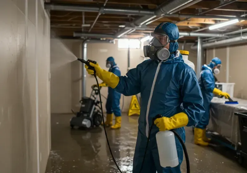 Basement Sanitization and Antimicrobial Treatment process in University Park, IL