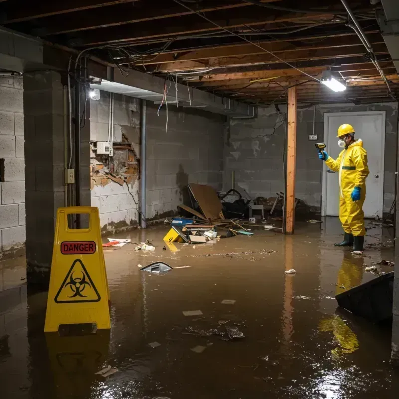 Flooded Basement Electrical Hazard in University Park, IL Property